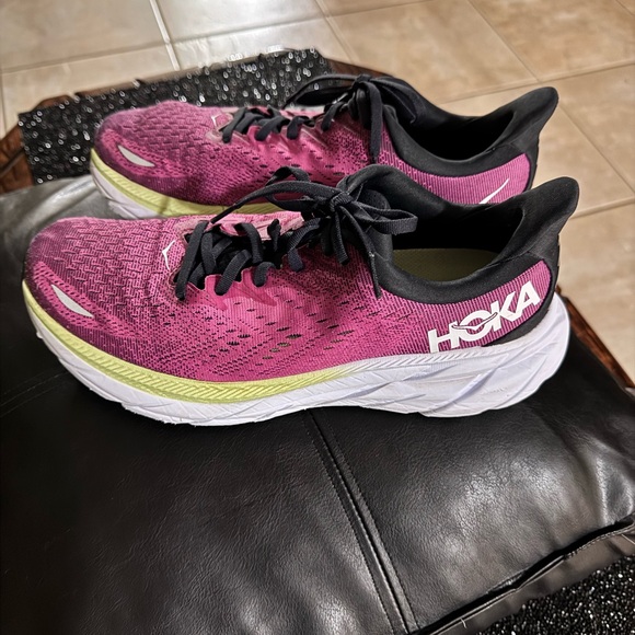 Hoka One One Shoes - Hoka One One Women's Fuchsia and Lime Sneakers